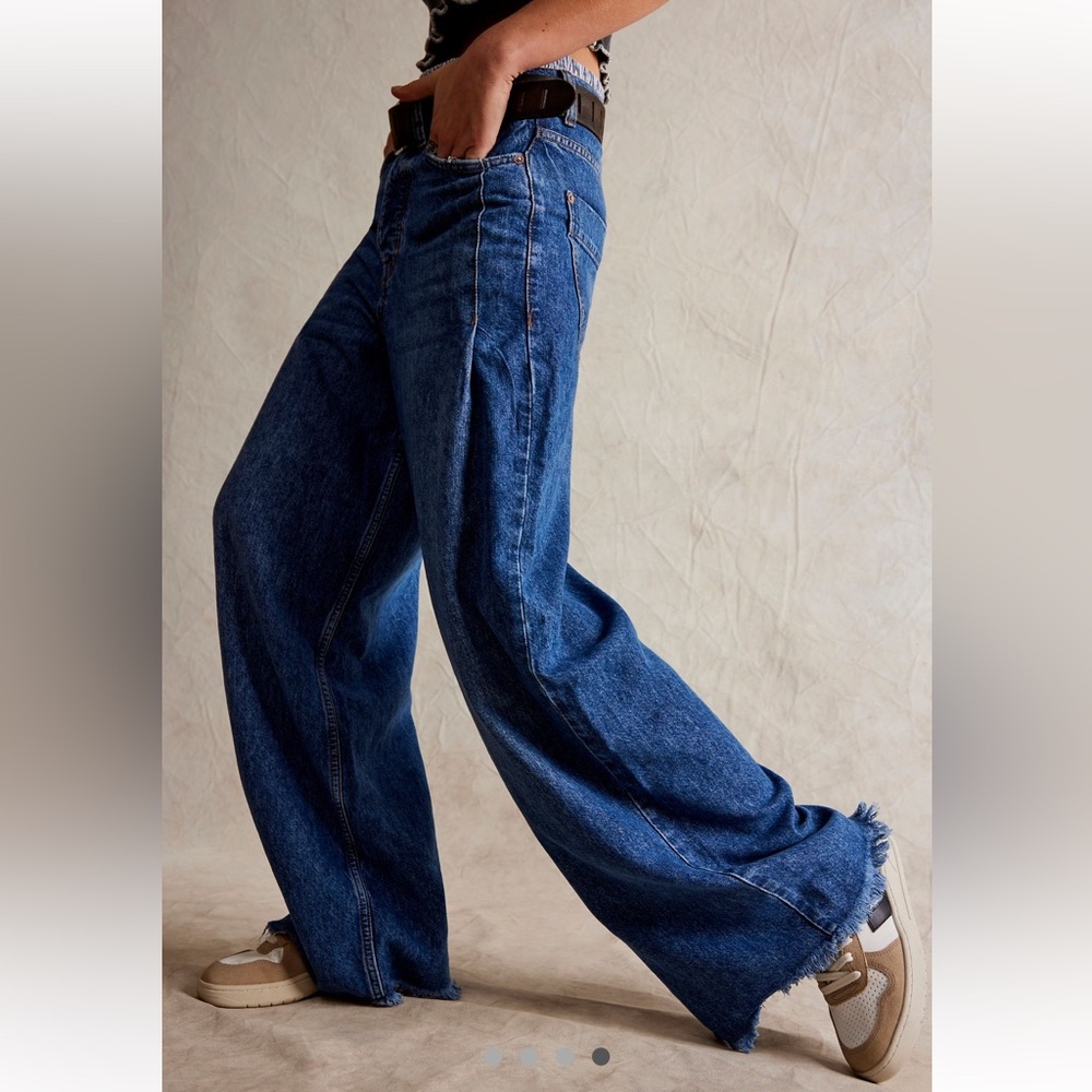NWT FREE PEOPLE We The Free Old West Slouchy Jeans Size 32S - Picture 5 of 10